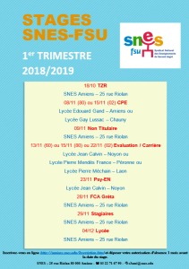 Stages SNES-FSU - 2018 / 2019