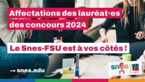 Affectation des lauréat·es des concours 2024 !