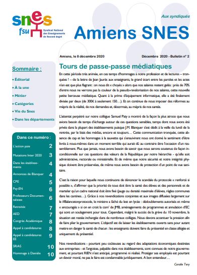 Décembre 2020 - Bulletin n°2