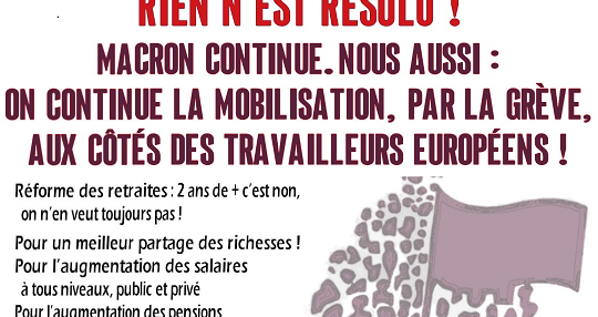 le 13 octobre : mobilisation syndicale européenne