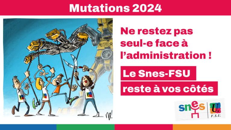 Stage spécial mutations INTRA le 26 mars 2024 pour les titulaires syndiqués