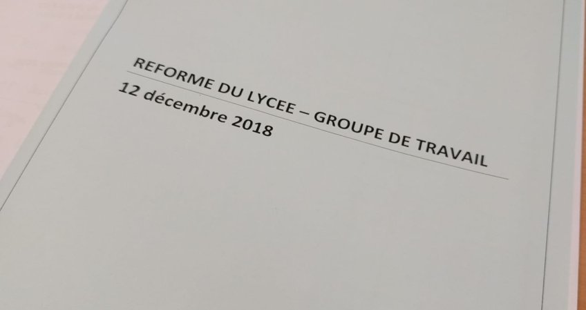 Compte Rendu du Groupe de Travail - Réforme des Lycées : pilotage à vue et (…)